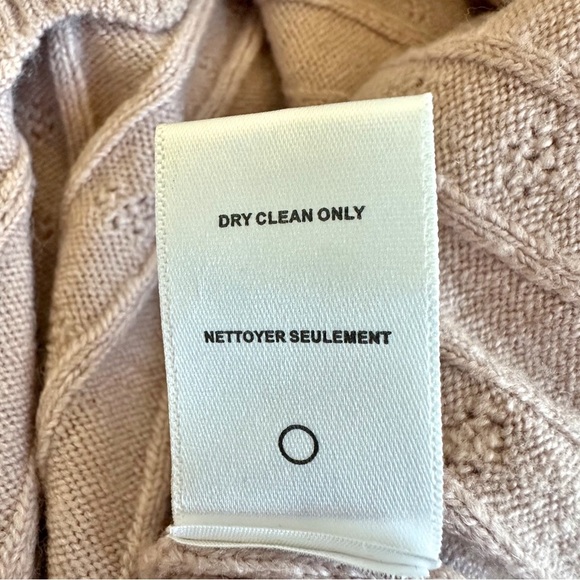 Spiritual Gangster Hudson Pointelle Crewneck Sweater Rose Pink Wool Blend Large - Picture 8 of 8